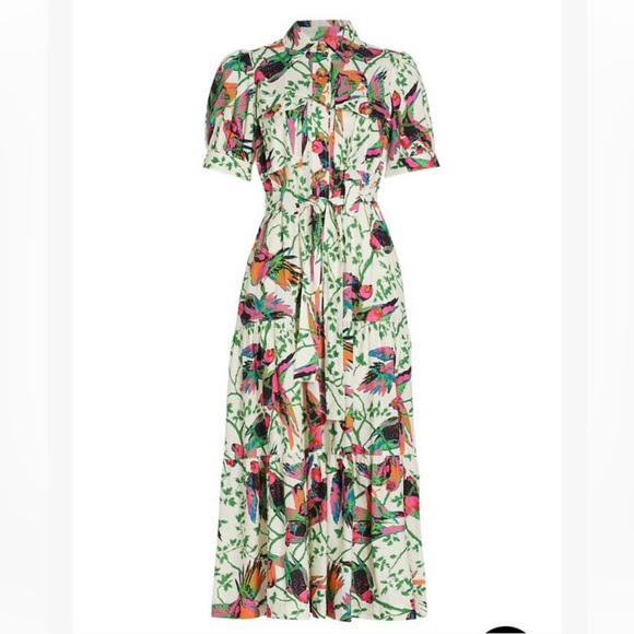 DEREK LAM 10 CROSBY Bird Print Shirtdress - Picture 3 of 9